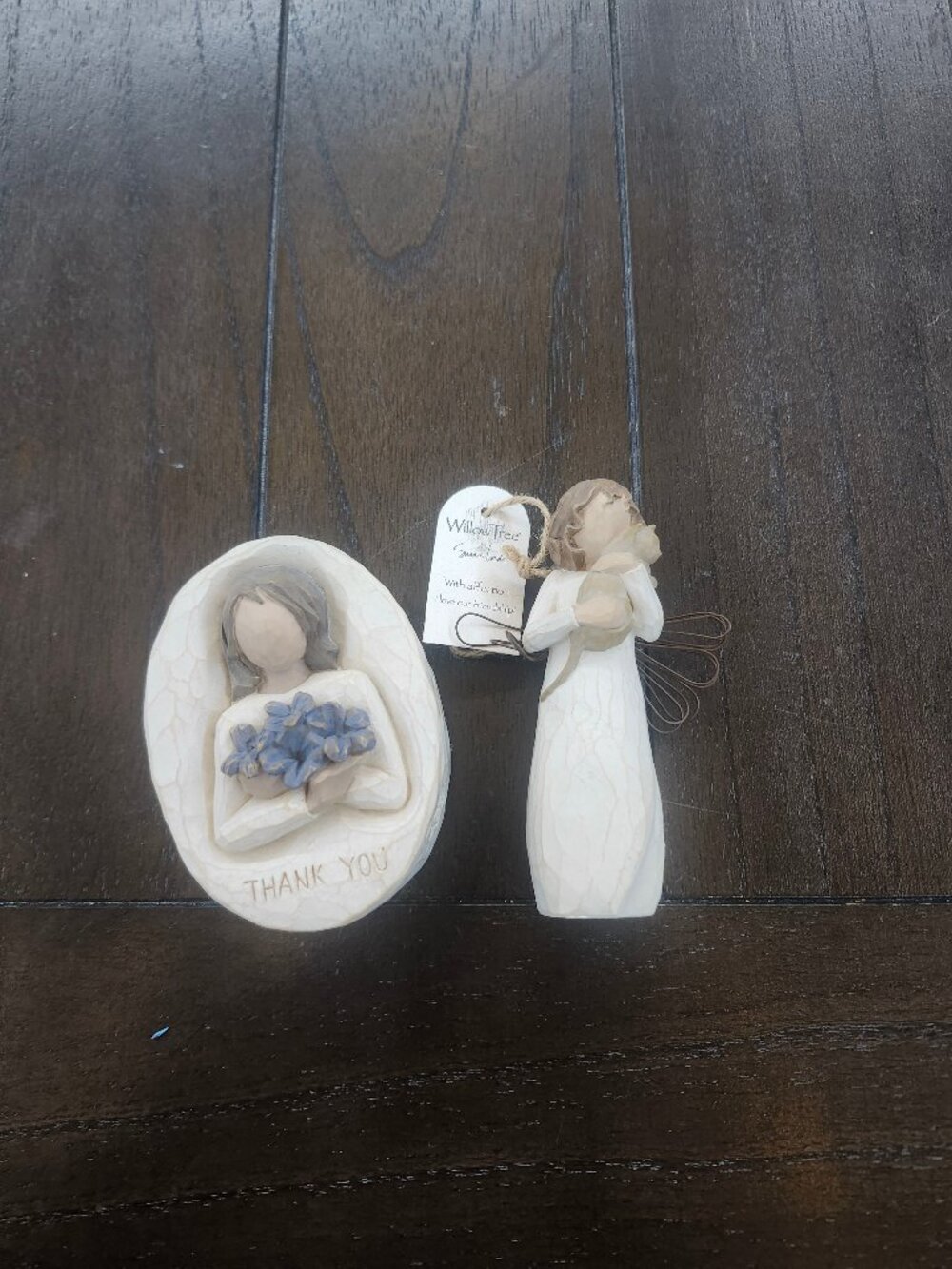 Willow Tree Figures Lot of 2 Angel of Friendship and Thank You Trinket Box EUC